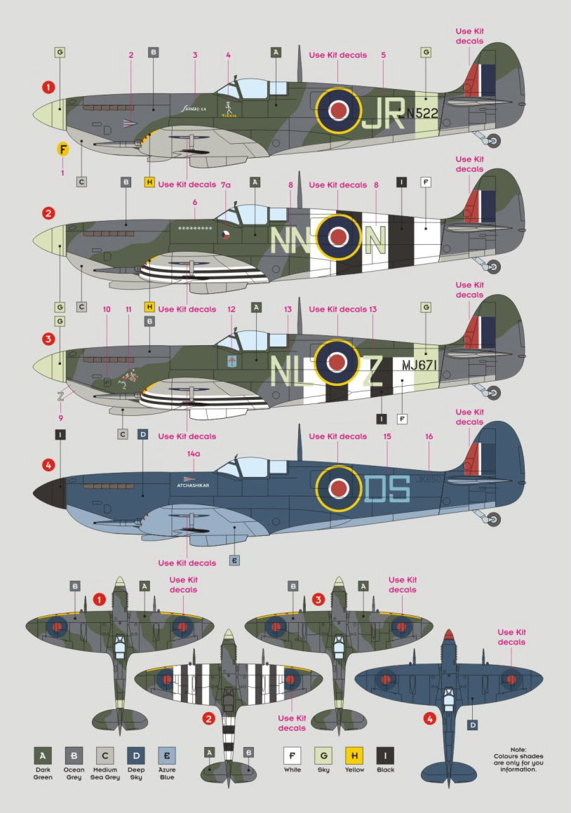 DK Decals 24002 1:24 Supermarine Spitfire Mk.IXC, Pt.21.