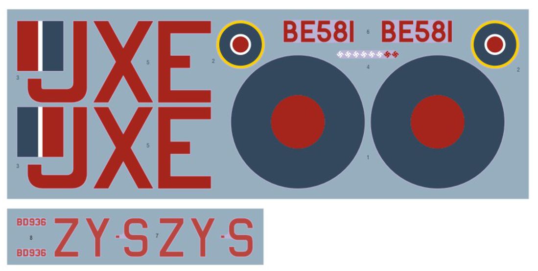 DK Decals 24004 1:24 Hawker Hurricane Mk.IIC Night Intruder