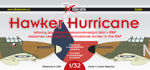 DK Decals 32001 1:32 Hawker Hurricane Mk.I.