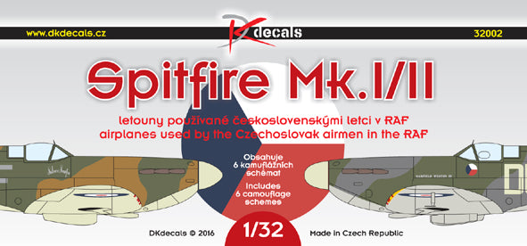 DK Decals 32002 1:32 Supermarine Spitfire Mk.I/Mk.II