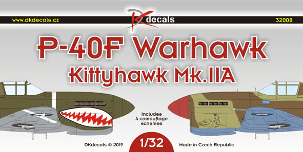 DK Decals 32008 1:32 Curtiss P-40F Warhawk/Kittyhawk Mk.IIA