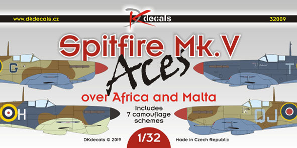 DK Decals 32009 1:32 Supermarine Spitfire Mk.V Aces over Africa and Malta