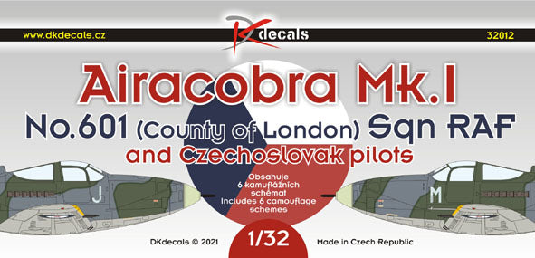 DK Decals 32012 1:32 Bell Airacobra Mk.I of No.601 Sq.