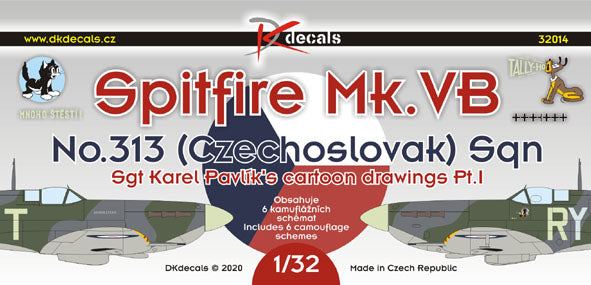 DK Decals 32014 1:32 Supermarine Spitfire Mk.VB of No.313 (Czechoslovak) Sq