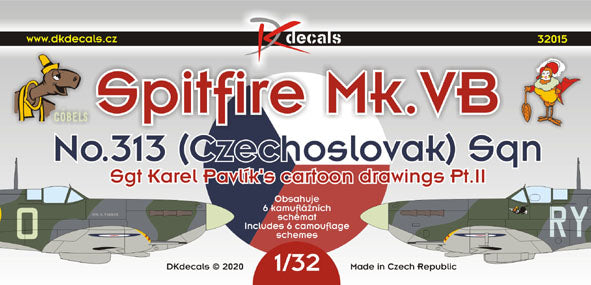 DK Decals 32015 1:32 Supermarine Spitfire Mk.VB of No.313 (Czechoslovak) Sq