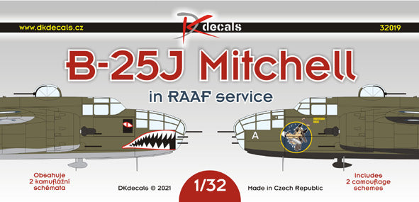 DK Decals 32019 1:32 North-American B-25J Mitchell in RAAF service