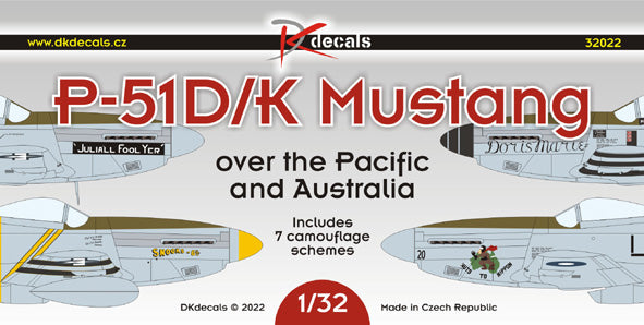 DK Decals 32022 1:32 North-American P-51D/K Mustang over the Pacific and Australia