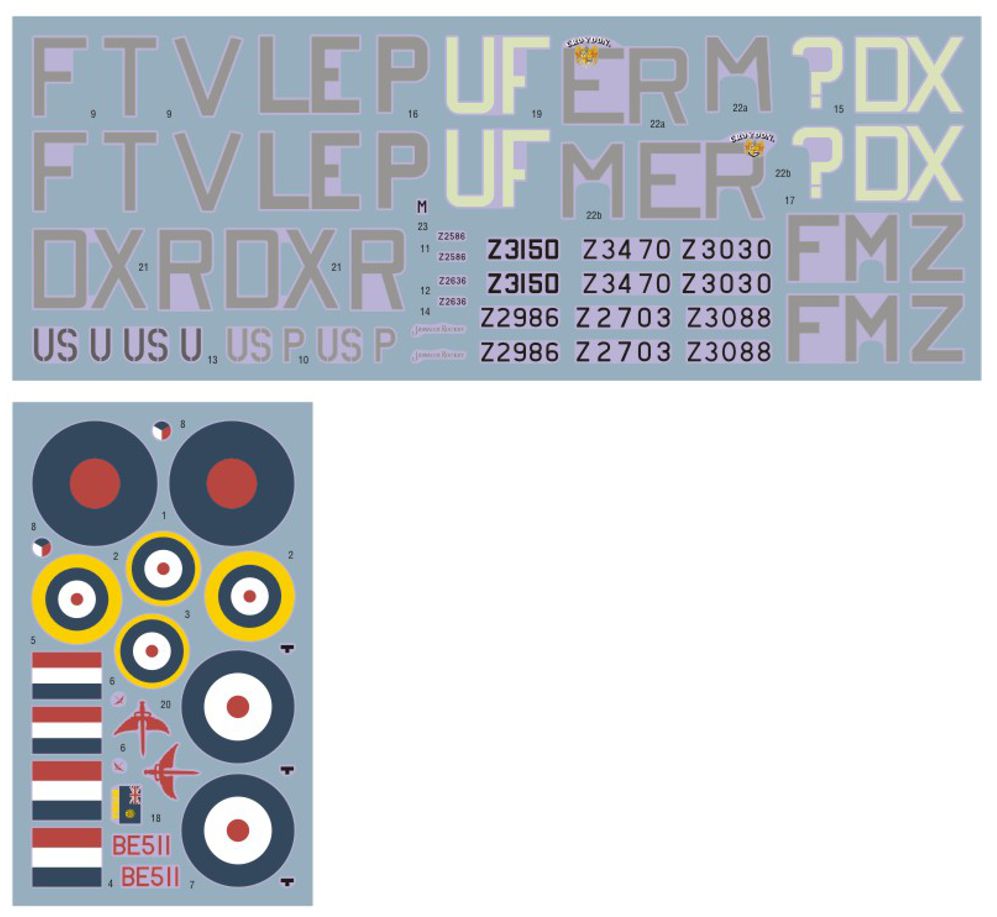 DK Decals 48070 1:48 Hawker Hurricane of Czechoslovak pilots in RAF squadrons, Pt.2