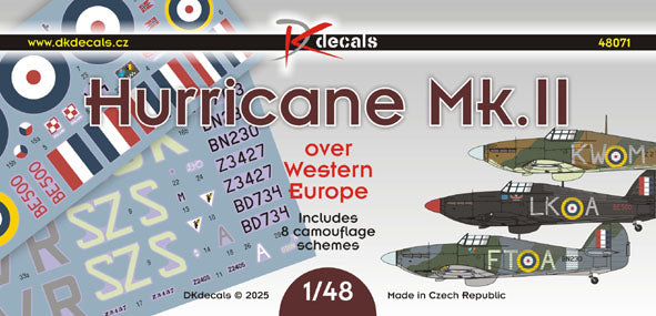 DK Decals 48071 1:48 Hawker Hurricane Mk.II over Western Europe