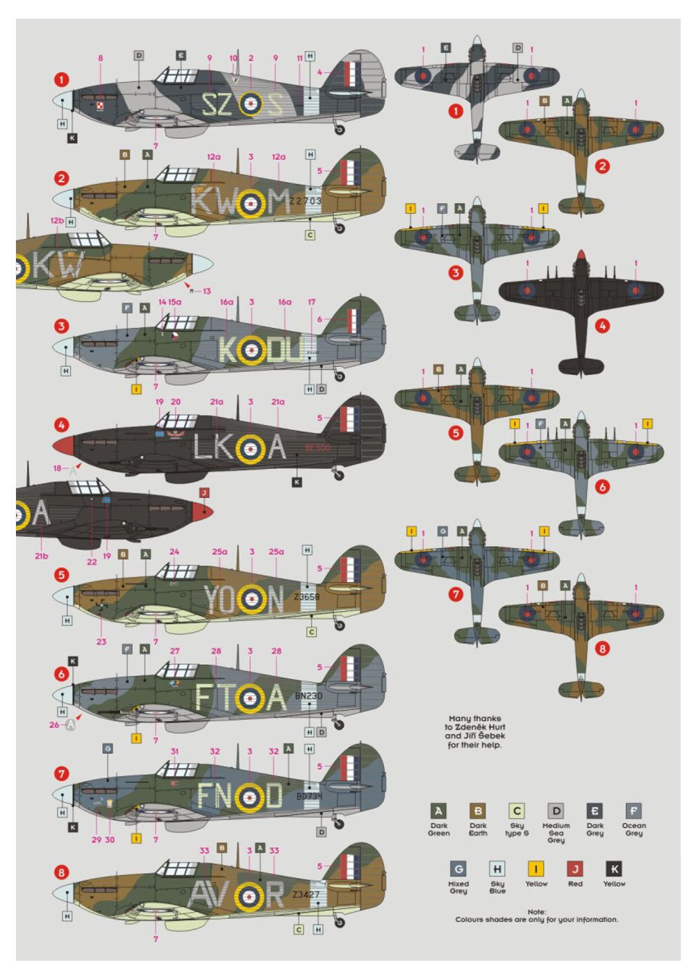 DK Decals 48071 1:48 Hawker Hurricane Mk.II over Western Europe