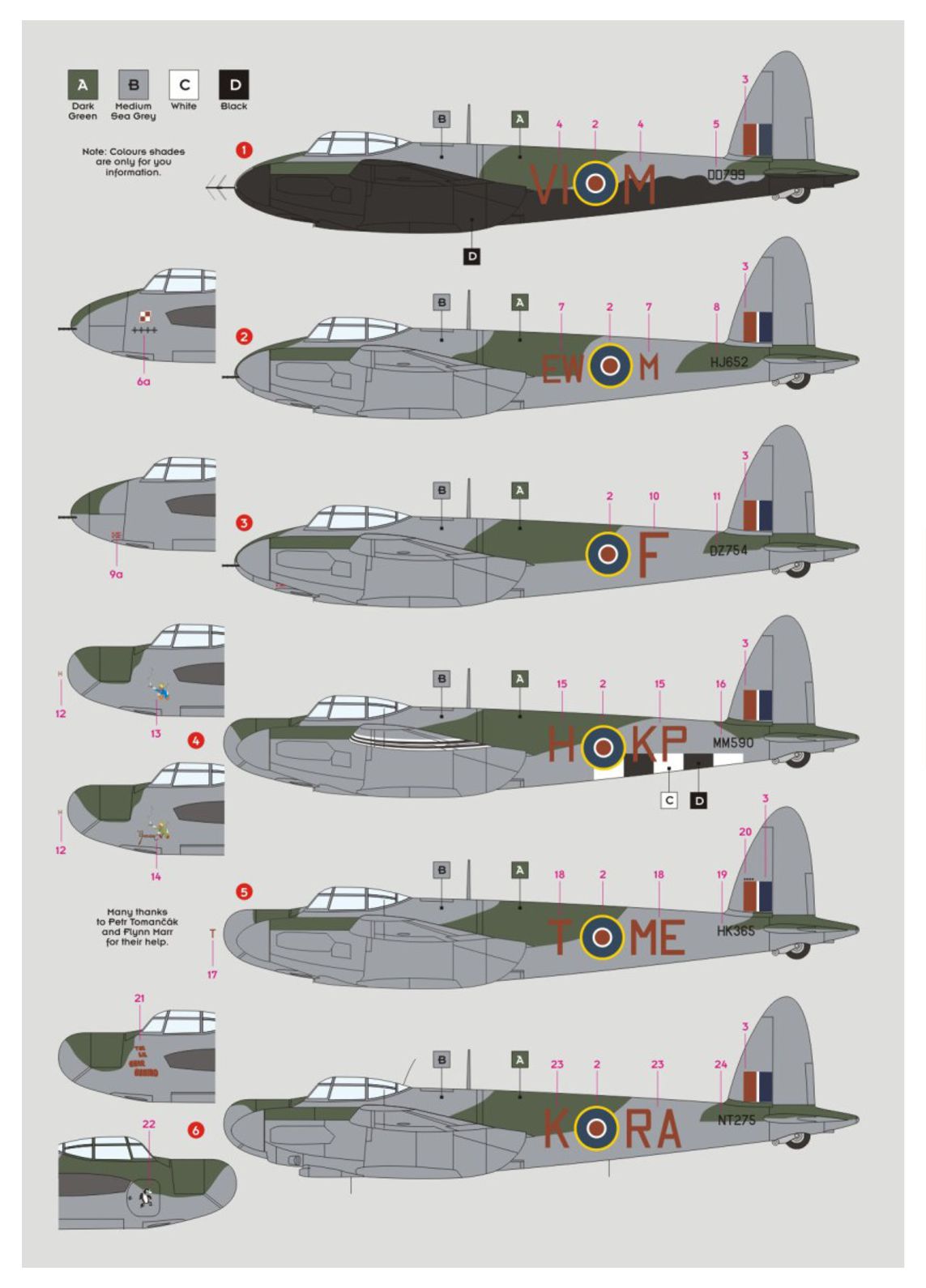 DK Decals 48073 1:48 de Havilland Mosquito Night Fighter