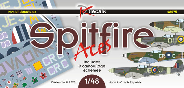 DK Decals 48075 1:48 Supermarine Spitfire Aces
