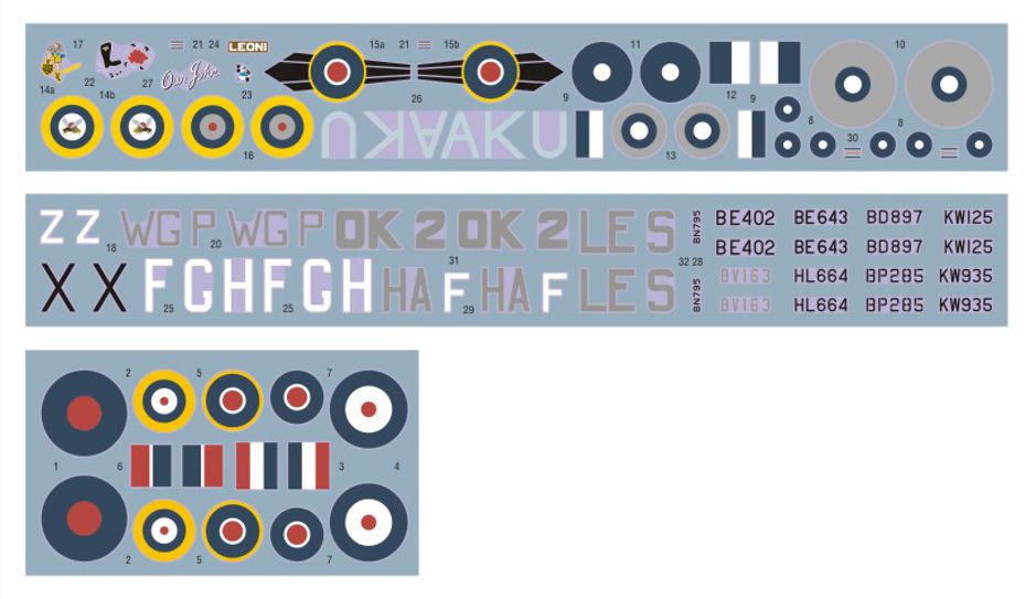 DK Decals 72120 1:72 Hawker Hurricane Mk.II over the Far East, Malta and Africa