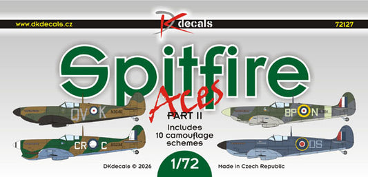 DK Decals 72127 1:72 Supermarine Spitfire Aces, Pt.2