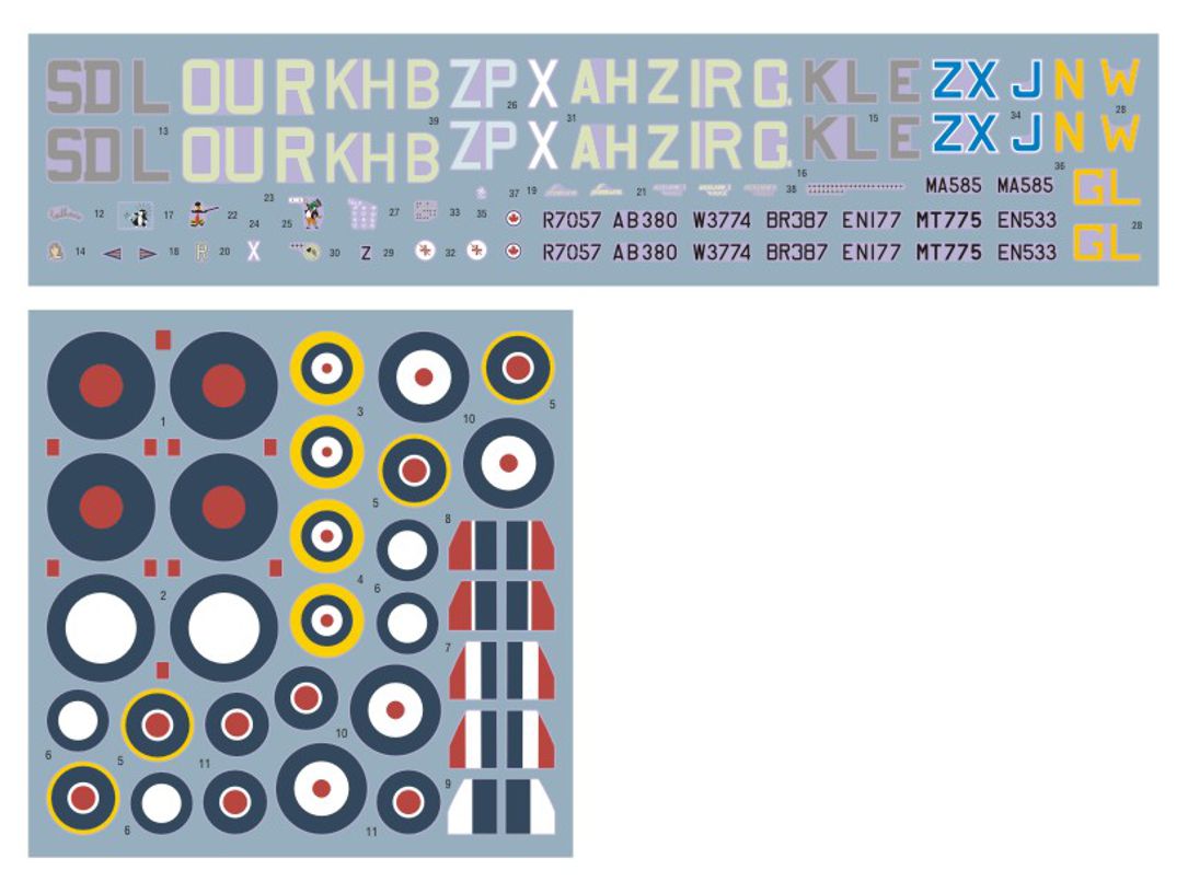 DK Decals 72128 1:72 Supermarine Spitfire Aces, Pt.3