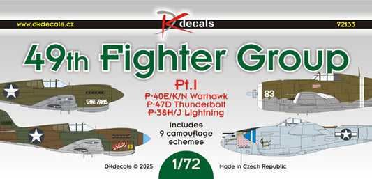 DK Decals 72133 1:72 49th FG, Pt.1