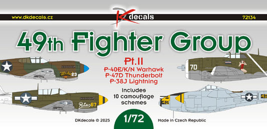 DK Decals 72134 1:72 49th FG, Pt.2