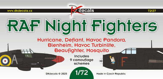 DK Decals 72137 1:72 RAF Night Fighters