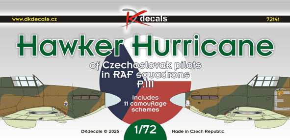 DK Decals 72141 1:72 Hawker Hurricane of Czechoslovak pilots in RAF squadrons, Pt.3