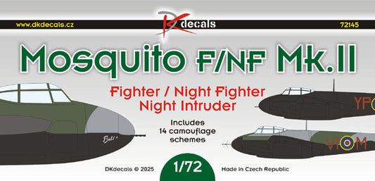 DK Decals 72145 1:72 de Havilland Mosquito F/NF.II Night Intruders