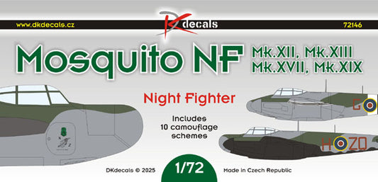 DK Decals 72146 1:72 de Havilland Mosquito NF.XII/XIII/XVII/XIX Night Fighters