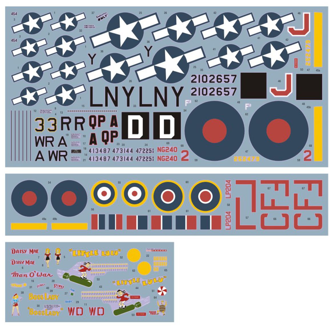 DK Decals 72148 1:72 White Stars & RAF Roundels over Czechoslovakia 1944-45