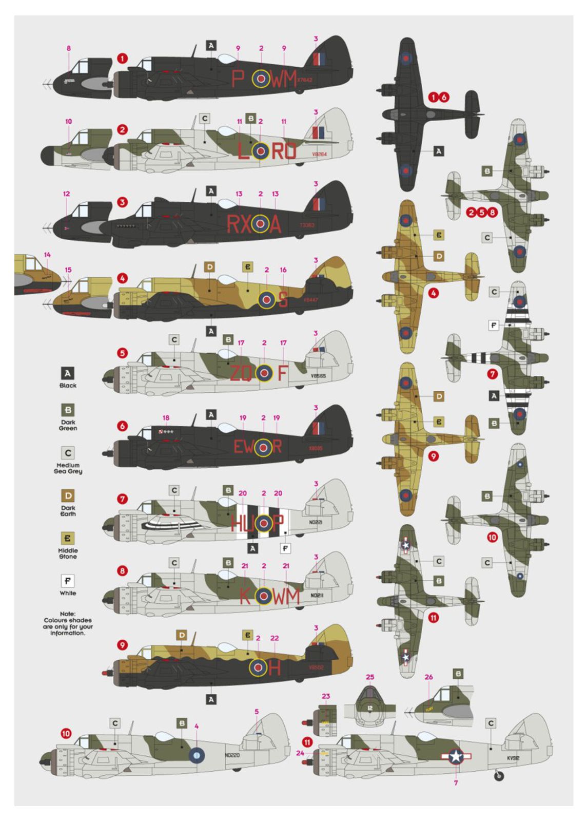 DK Decals 72160 1:72 Bristol Beaufighter NF Pt.1