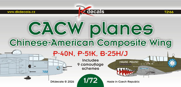 DK Decals 72166 1:72 CACW planes