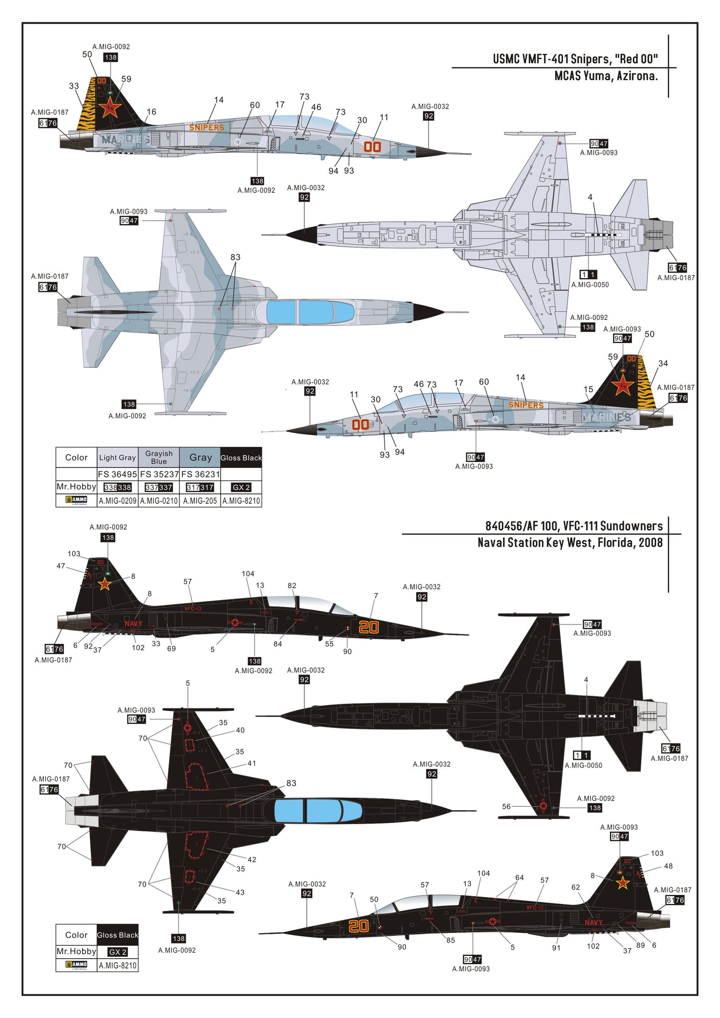 Dream Model DM720014 1:72 Northrop F-5F Tiger II