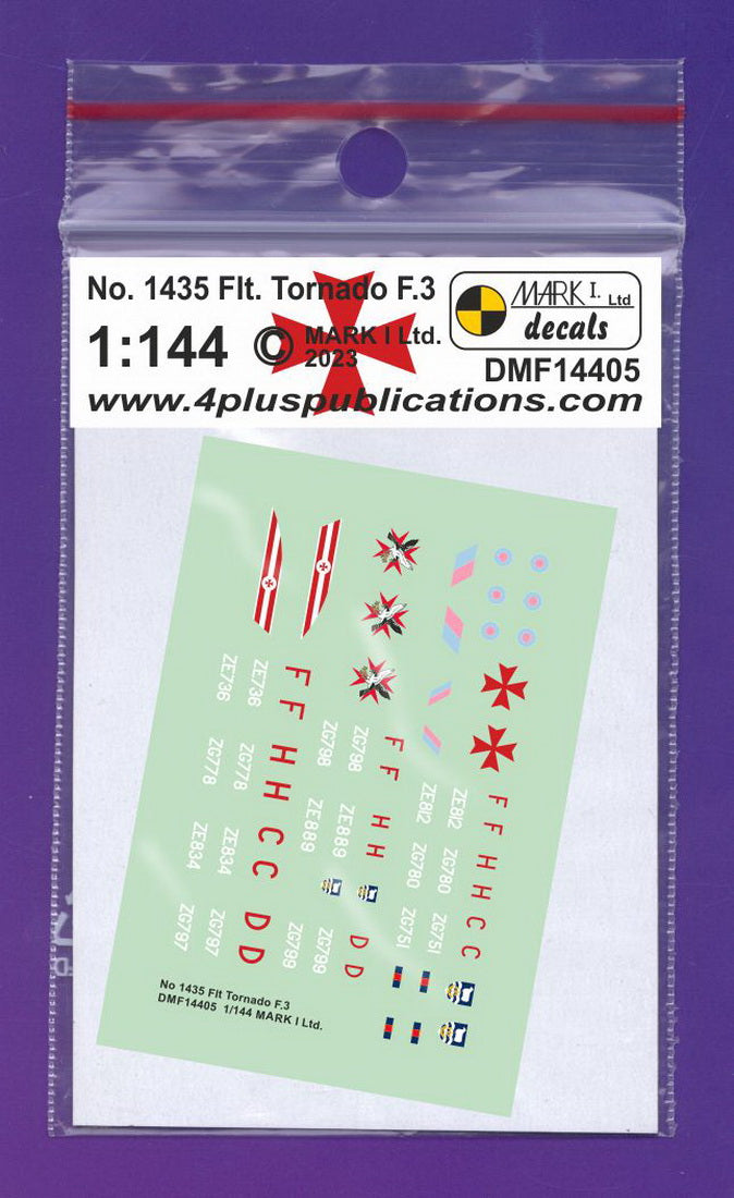 Mark I Decals DMF14405 1:144 No.1435 Flt. Panavia Tornado F.3	Tornado F.3s, based at RAF Mount Pleasant