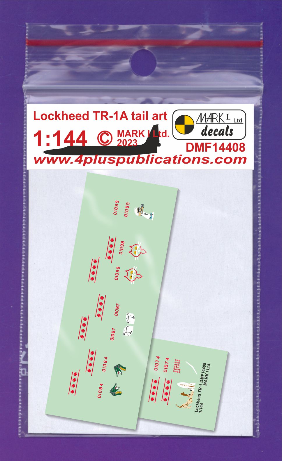 Mark I Decals DMF14408 1:144 Lockheed TR-1 Tail Art	Decals