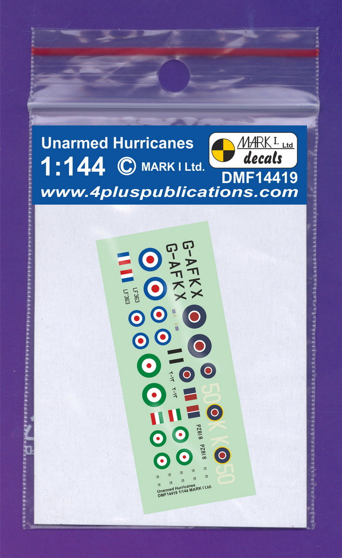 Mark I Decals DMF14419 1:144 Unarmed Hawker Hurricanes