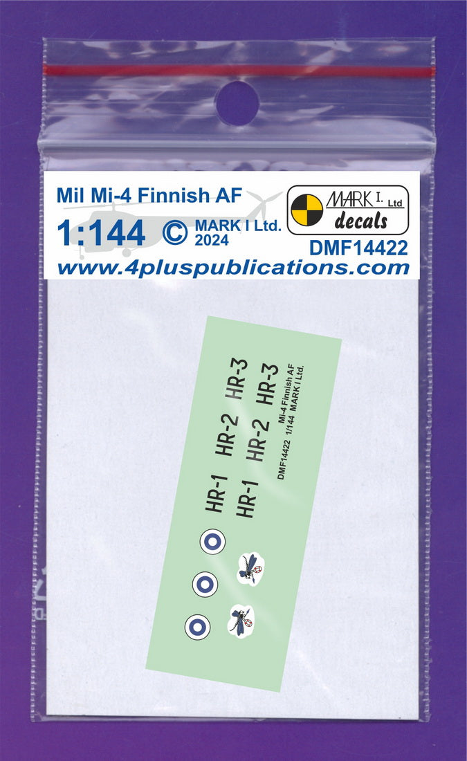 Mark I Decals DMF14422 1:144 Mil Mi-4 in Finnish AF