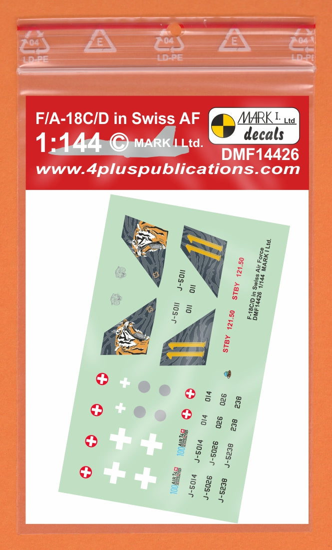 Mark I Decals DMF14426 1:144 F/A-18C/D Hornet in Swiss AF