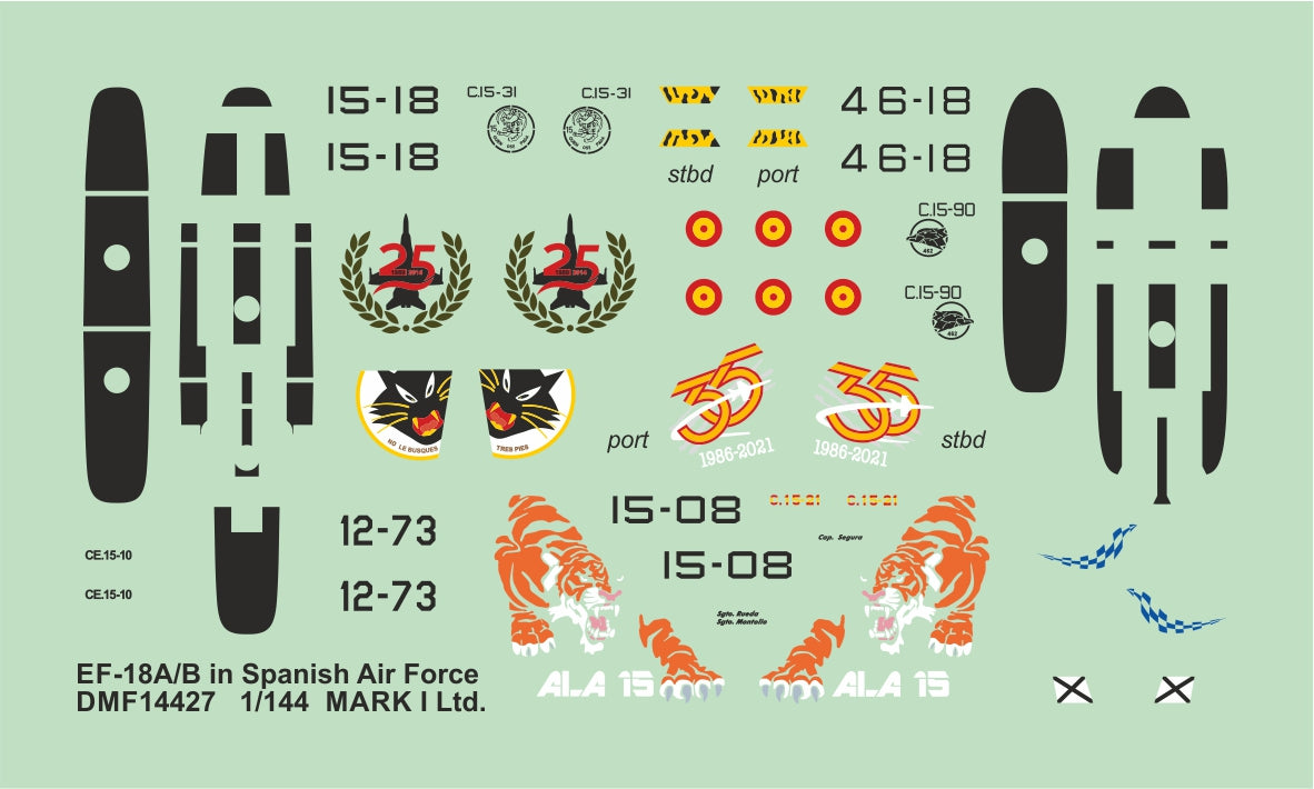 Mark I Decals DMF14427 1:144 EF-18A/B Hornet in Spanish AF