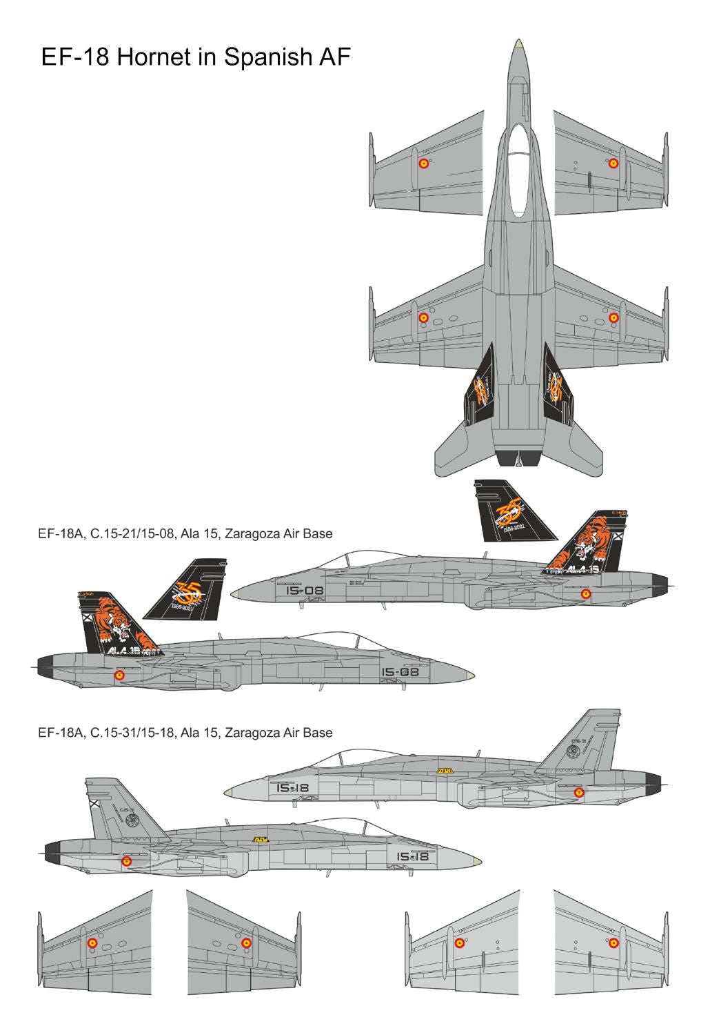 Mark I Decals DMF14427 1:144 EF-18A/B Hornet in Spanish AF