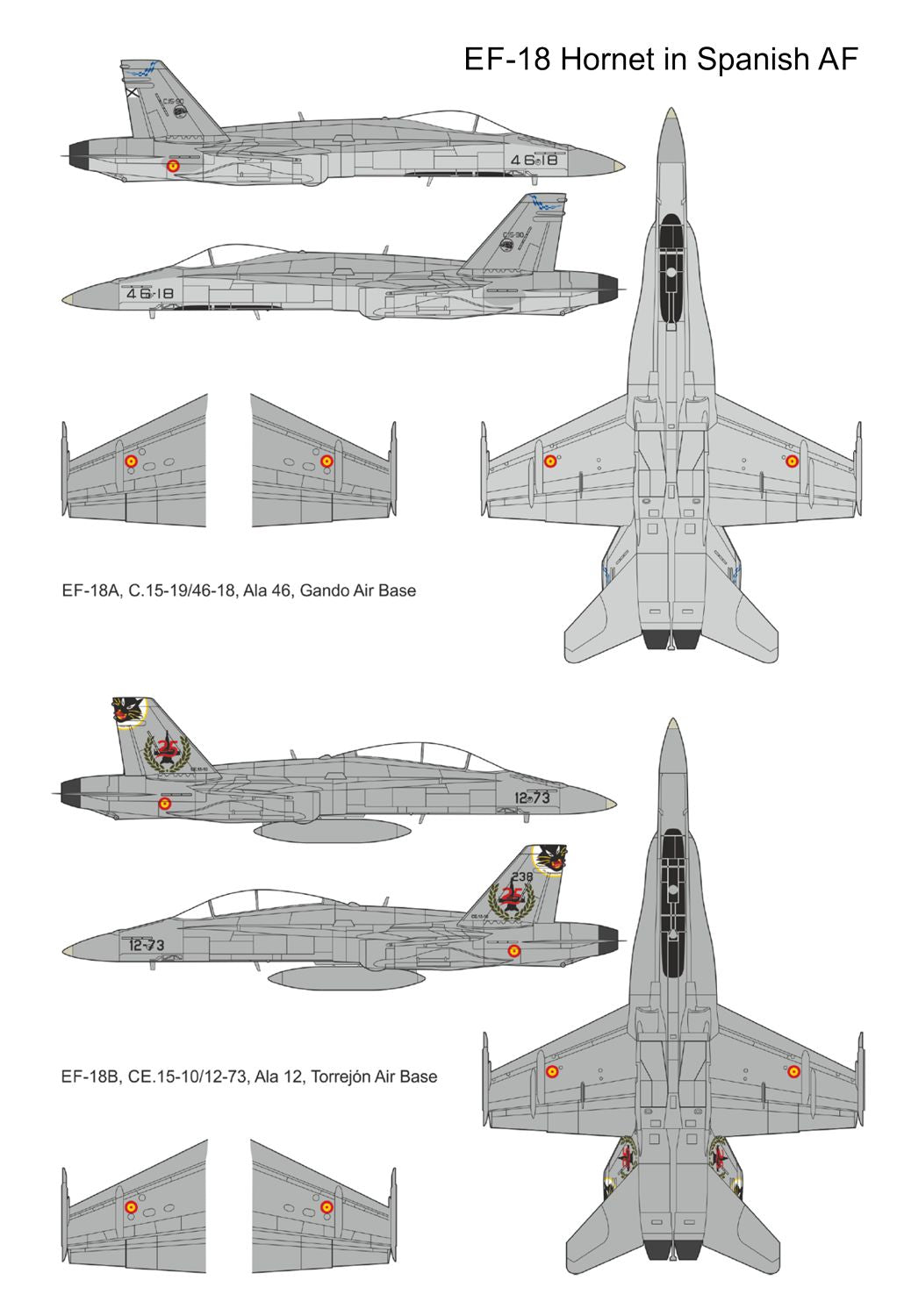 Mark I Decals DMF14427 1:144 EF-18A/B Hornet in Spanish AF