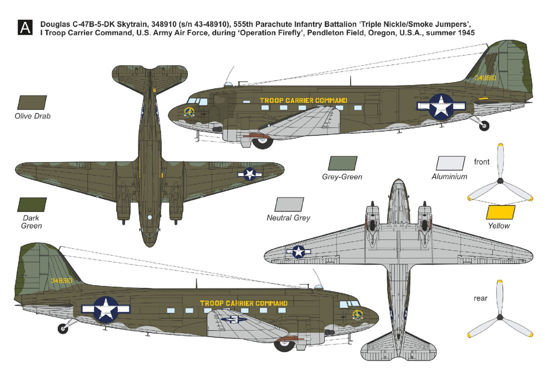 Mark I Decals DMF14432 1:144 Douglas C-47/R4D Skytrain/Dakota 'WWII Service'