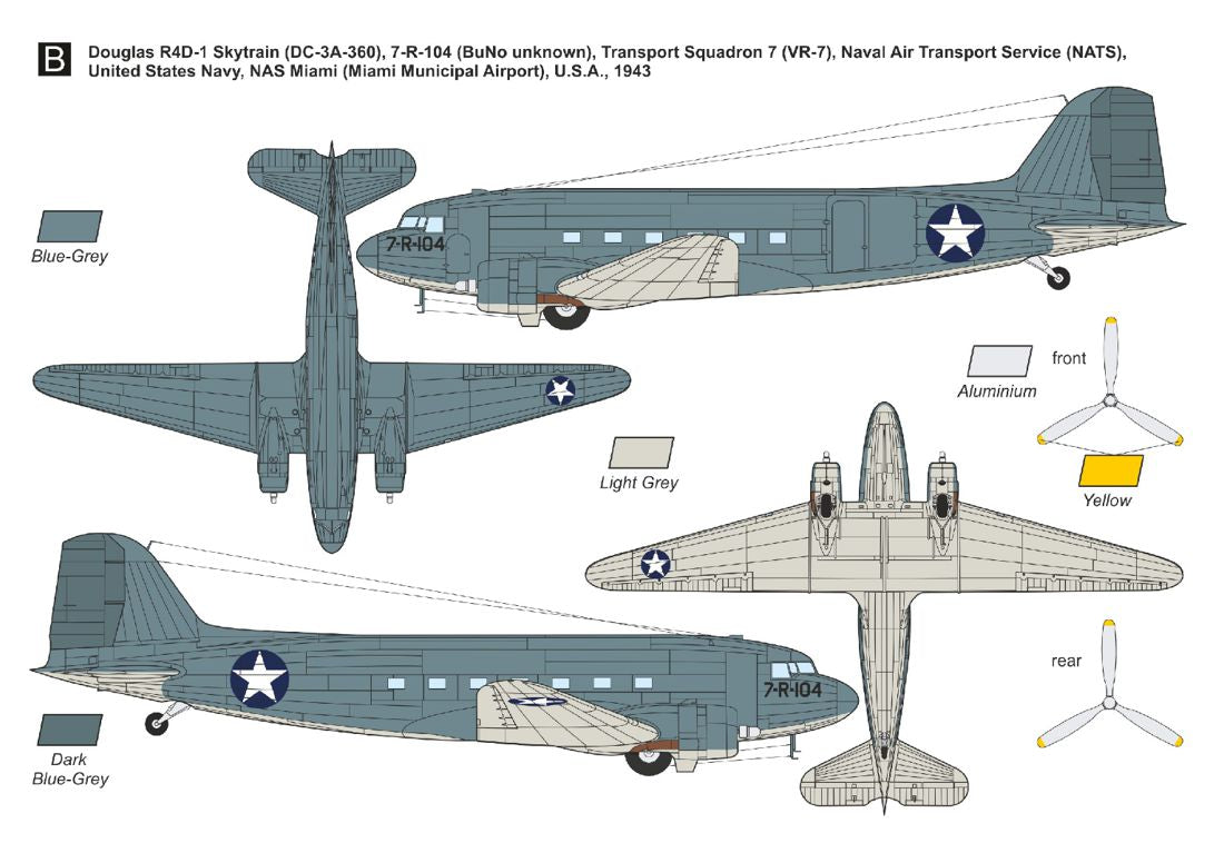 Mark I Decals DMF14432 1:144 Douglas C-47/R4D Skytrain/Dakota 'WWII Service'
