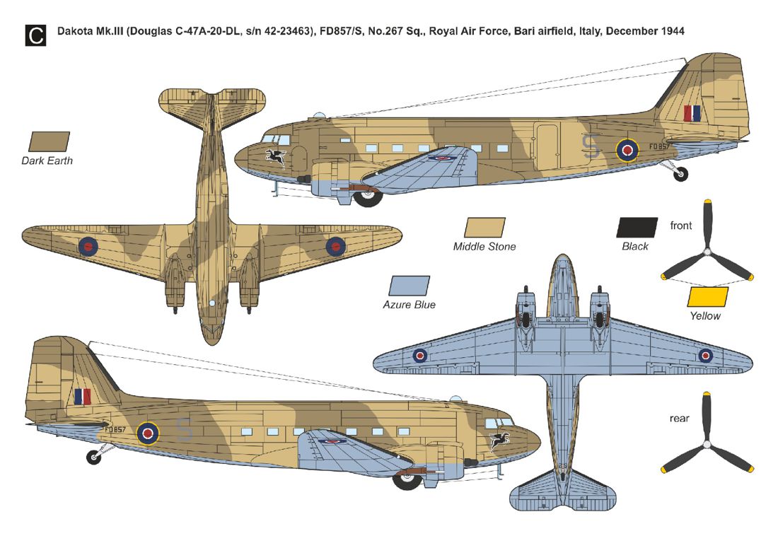 Mark I Decals DMF14432 1:144 Douglas C-47/R4D Skytrain/Dakota 'WWII Service'