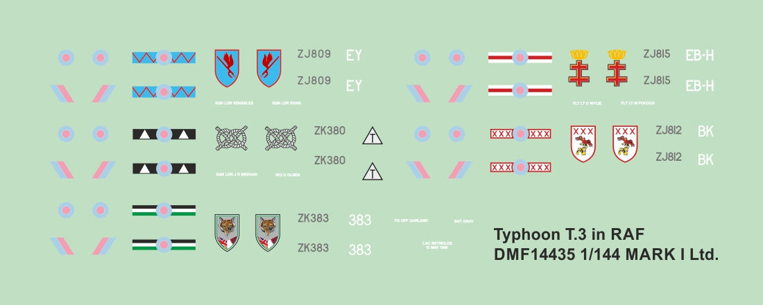 Mark I Decals DMF14435 1:144 Typhoon T.3 in RAF