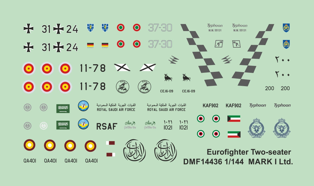 Mark I Decals DMF14436 1:144 Eurofighter Two-seater