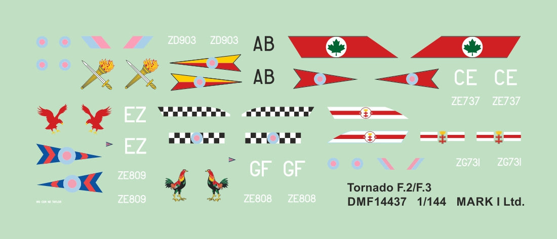 Mark I Decals DMF14437 1:144 Panavia Tornado F.2/F.3 in RAF