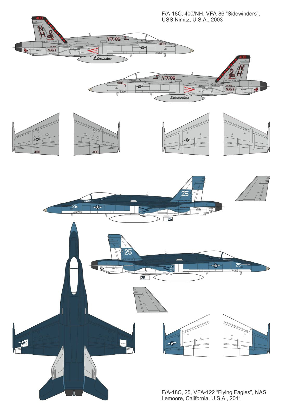 Mark I Decals DMF14439 1:144 Lockheed-Martin F/A-18C Hornet in US Navy