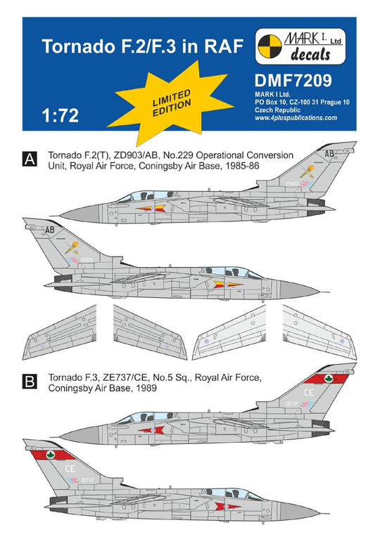 Mark I Decals DMF7209 1:72 Panavia Tornado F.2/F.3 in RAF