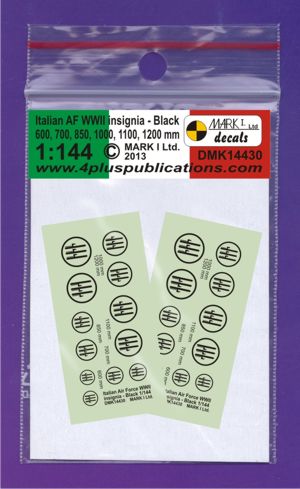 Mark I Decals DMK14430 1:144 Italian Air Force WWII Insignia (diameter: 600;700;850;1000;1100;1200 mm), 2 sets