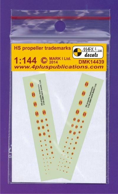 Mark I Decals DMK14439 1:144 Hamilton Standard propeller manufacturer logos, 2 sets
