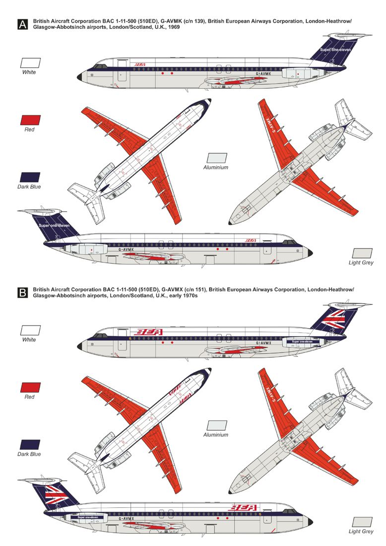 Mark I Decals DMK144502 1:144 BAC 1-11-500 ‘In British Skies’