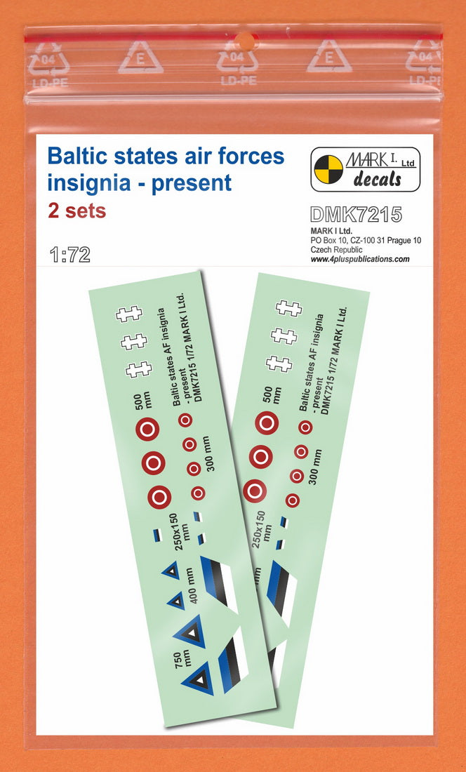 Mark I Decals DMK7215 1:72 Baltic states air forces ÃƒÂ¢Ã¢â€šÂ¬Ã¢â‚¬Å“ Insignia, 2 sets