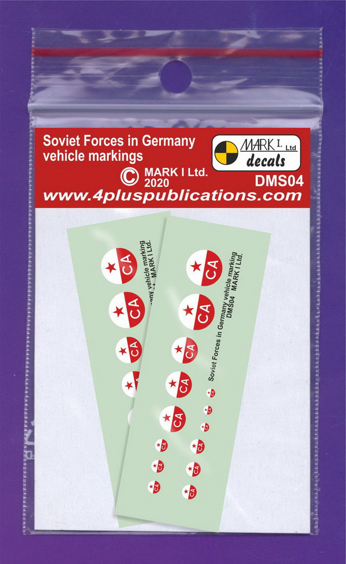 Mark I Decals DMS04 Soviet Forces in Germany - vehicle markings, 2 sets